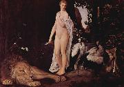 Gustav Klimt Weiblicher Akt mit Tieren in einer Landschaft Spain oil painting artist